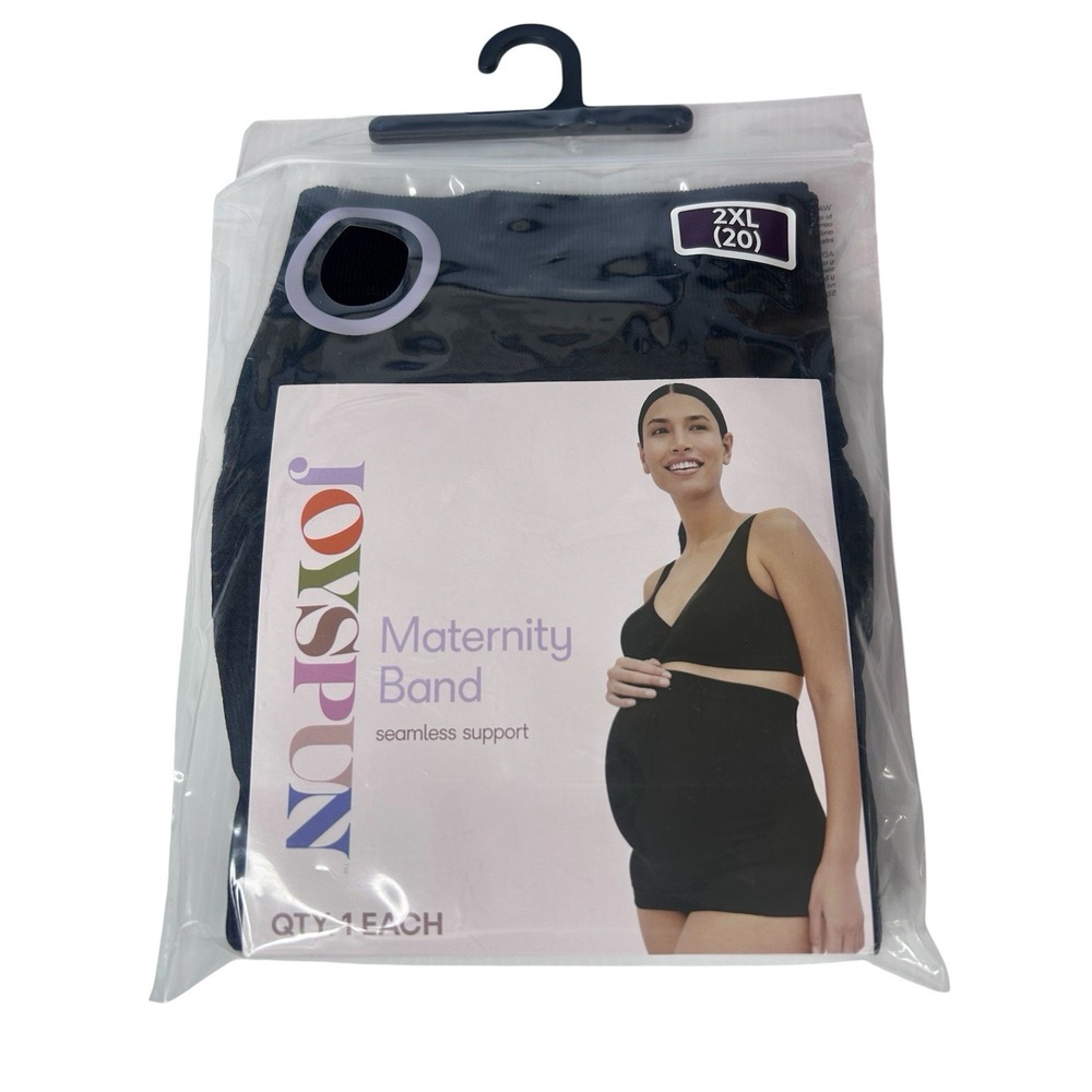 Joyspun Women's Maternity Band Seamless Support Size 2XL Fits Size 20 Black